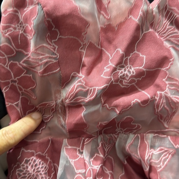 Feeling Like Forever Rose Jacquard Organza Lace-Up Midi Dress - Picture 11 of 12